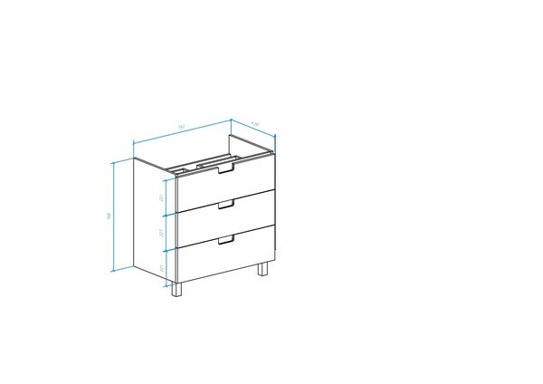 Тумба под раковину Bellezza Пегас 80 4630413140077